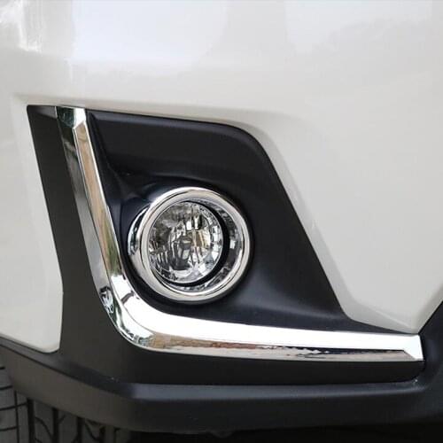 2PCS ABS Chrome Front Fog Lamp Light Trim Car Accessories For 2018 2019 2020 Subaru XV