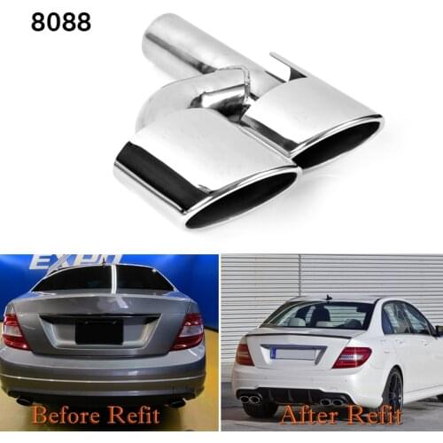 2pcs/set Hot! FOR Mercedes Benz AMG C63 C65 W204 exhaust Muffler Tip Stainless Steel Pipe
