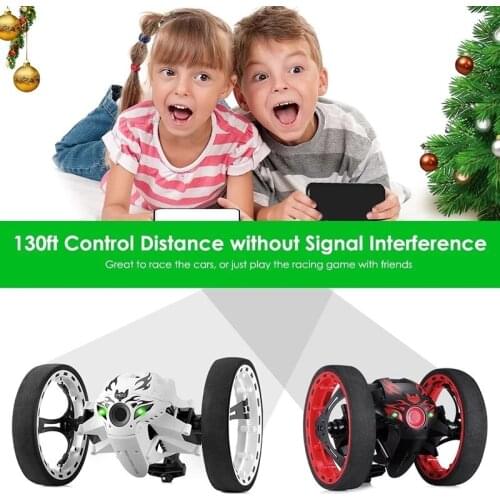 2021 New Stunt Car 4WD 2.4G RC Car With Flexible Wheels Rotation LED Light Remote Control Robot Cars Toys PEG For Kids Toy Gift