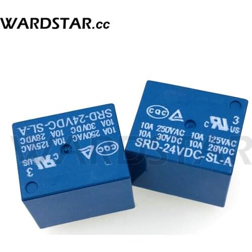 5pcs Relay SRD-05VDC-SL-A SRD-09VDC-SL-A SRD-12VDC-SL-A SRD-24VDC-SL-A SRD-48VDC-SL-A 10A 4pins DC5V DC12V DC24V DC48V Relays