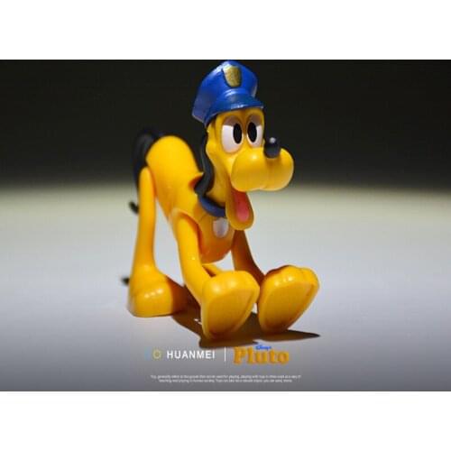 6PCS 7cm Disney Mickey friend pet dog Pluto dog joint movable ornament model toy DIY ornament decoration the best gift for kids