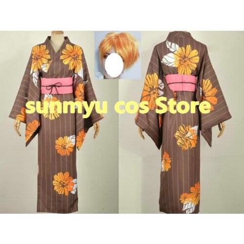 Customize,Free Shipping! A3! Act!Addict!Actors! Summer Troupe TENMA SUMERAGI Kimono Cosplay Costume,Custom Size Halloween