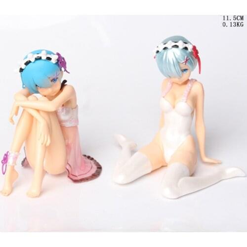 2 Types 11.5cm Anime Re:Life In A Different World From Zero Rem Ram Pajamas Girl Figure PVC Action Figure Collection Model Toys