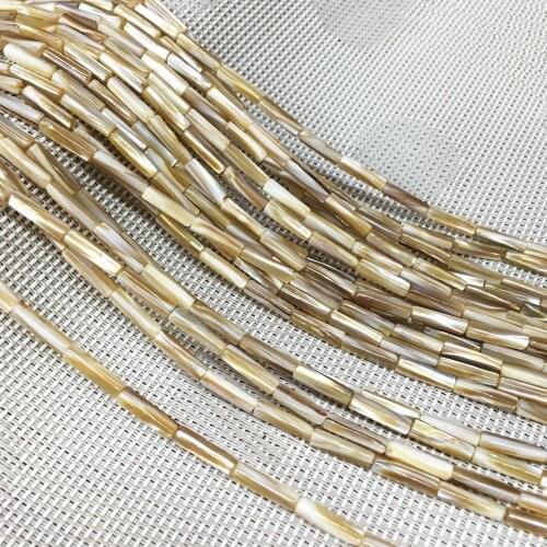 Natural shell beading beads Pillar shape Punch loose beads isolation bead for Jewelry Making DIY bracelet necklace Accessories