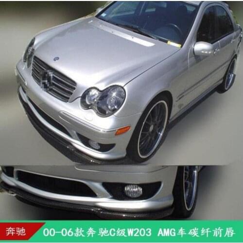 Carbon Fiber Front Bumper Lip Rear Bumper Diffuser Fits For BENZ C-Class W203 AMG 2000-2006