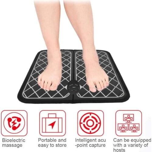 Electric EMS Foot Vibrator Massager Cushion Feet Wireless Muscle Stimulator Relieve Pain Physiotherapy Improve Blood Circulation