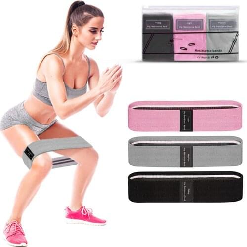 Unisex Fitness Resistance Bands Yoga Workout Glutes Leg Exercise Elastic Bands Women Power Hips Training Circle Belt Expander