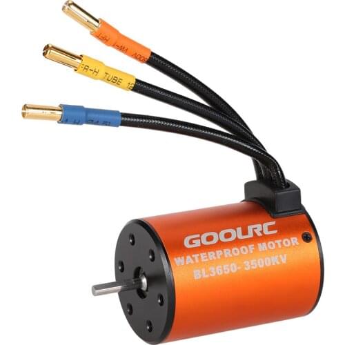 GoolRC 3650 3500KV Waterproof Brushless Motor for 1:10 RC Car HSP 94123 HuanQi 727 FS Racing 53625/53632 Remote Control Car