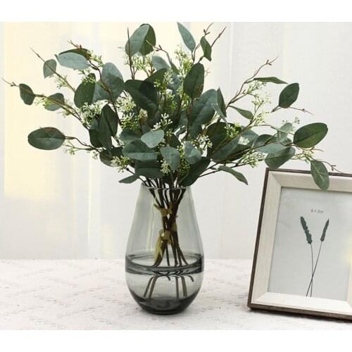 1 Bouquet Eucalyptus Leaf Artificial Plant Wedding Home Decor Simulation Flower