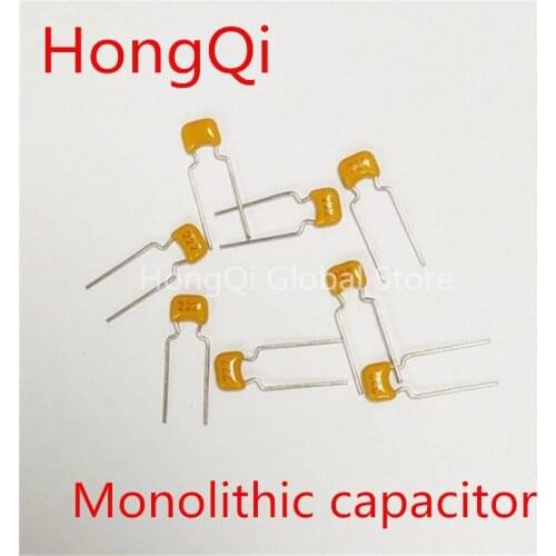 100PCS Marking code BC222 2200PF 2.2nF 0.0022uF 50V P=5.08MM Monolithic Ceramic Capacitor