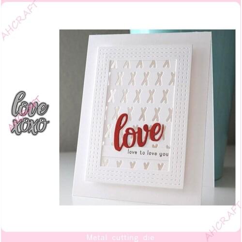 LOVE Xoxo Metal Cutting Dies for DIY Scrapbooking Photo Album Decorative Embossing PaperCard Crafts Die2021