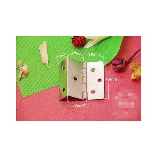 Hardware supplies hinge silver hinge iron hinge 6 Hole seventy percent off right angle 22mm