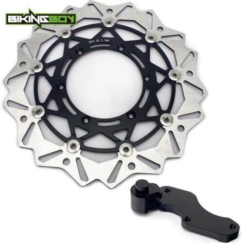 BIKINGBOY 320mm Front Brake Disc Disk Rotor Brakcet For Suzuki DRZ 400 E 00-08 DR-Z 400 S 00-09 RM 125 250 96-09 SV 125 SM 05-06