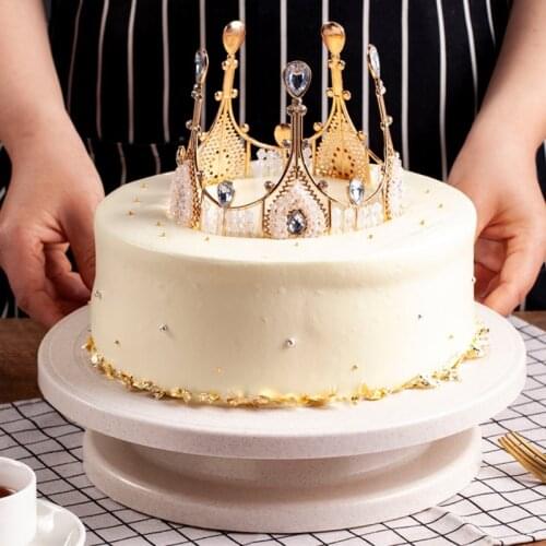 Plastic Cake Decorating Turntable Rotating Anti-Skid Cake Stand Cake Decorating Tool Cake Maker Rotary Table Kitchen Baking Tool