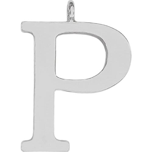 Double Nose New Design Alloy Initial Alphabet Letter P Pendants Fashion Jewelry Making English Letters Accessories