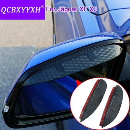 QCBXYYXH For Jaguar XF XJ Car Styling Carbon Rearview Mirror Decorative Rain Gear Back Mirror Eyebrow Rain Cover Stick