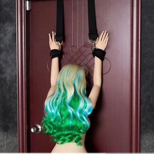 Sex Furniture Sex Swing Chairs Hang Door Swing Handcuffs Wrist Hand Cuff for Couples SM BDSM Bondage Adult Games Sex Erotic Toys