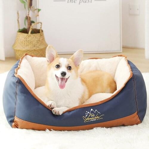 Dog Bean Bag Bed Pet Medium And Large Dog Style Embroidery Stitching Fancy Dog Bed Hit Color Nest Pet Golden Retriever Alaskan