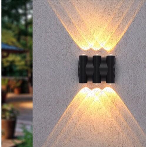 Outdoor LED Wall Lamp IP65 Waterproof 3/4/5/6 Head Indoor Outdoor Aluminum Wall Light Surface Mounted LED Garden Porch Light