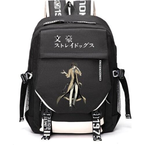 Unisex Anime Bungo Stray Dogs Nakajima Atsushi dazai osamu Outdoor Travel Rucksack Casual Schoolbag Student Backpacks