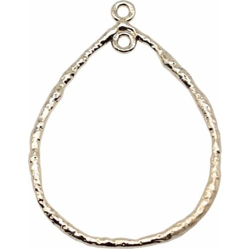 WYSIWYG 10pcs 42x30mm KC Gold Color Water Drop Earring Connector For Jewelry Making DIY Jewelry Findings