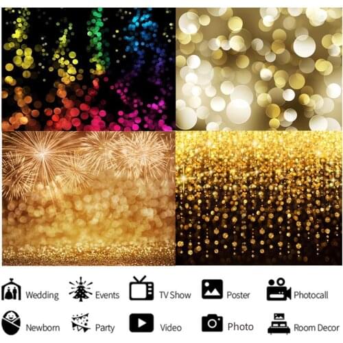 Wonderful Color Light Spot Background for Adult and Child Birthday Party Decoration Photography Studio Photo 3D Digital Backdrop