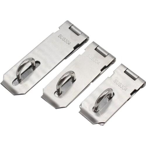5 inch Door Latch Lock Padlock Thickening stainless steel Hasp Staple used for wood door cabinet garden with Screws