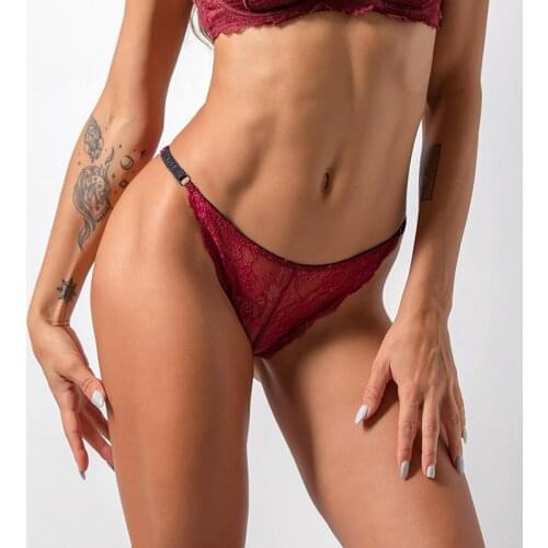 Ladies underwear lace transparent seamless underwear women sexy T-shaped sexy temptation low-waisted ladies briefs 279