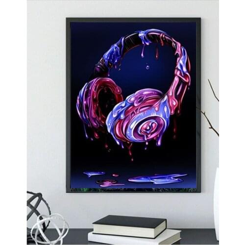 2021 Hot Headset 5D Diy Diamond Painting Cartoon Full Square Round Drill Mosaic Picture By Numbers Puzzle Wall StickersZP-4104