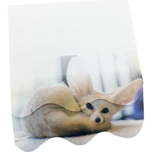 4A 3D Shape Printed Sticky Notes,Kawaii Cute Sticky Notes,Printed With Pinna Fox,Self-Stick Notes,3.75 x 4.13 Inches,4A 8077