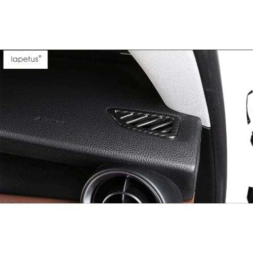 Lapetus Accessories Fit For Alfa Romeo Stelvio 2017 - 2020 Air Conditioning AC Vents Frame Cover Trim Dashboard Air Outlet Cover