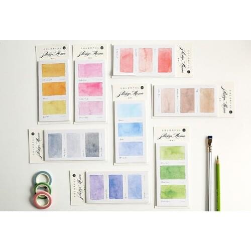Colorful painting sticky note memo pad(1pack)