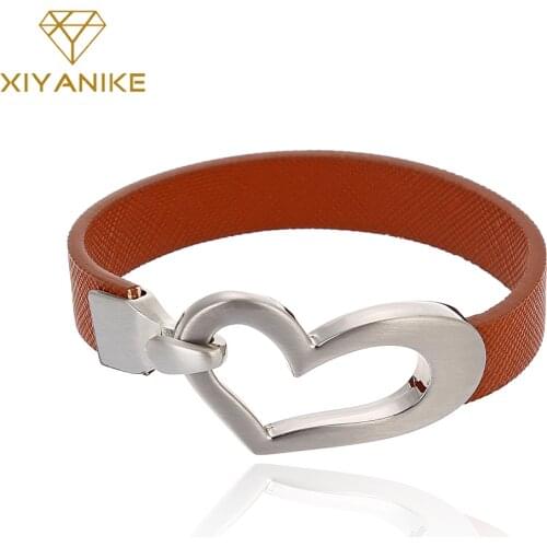 XIYANIKE 2017 Big Brand High Quality Mens Fashion Heart-shaped Buckle Three Colors Bracelet For Man bracelets & bangles XY-B61