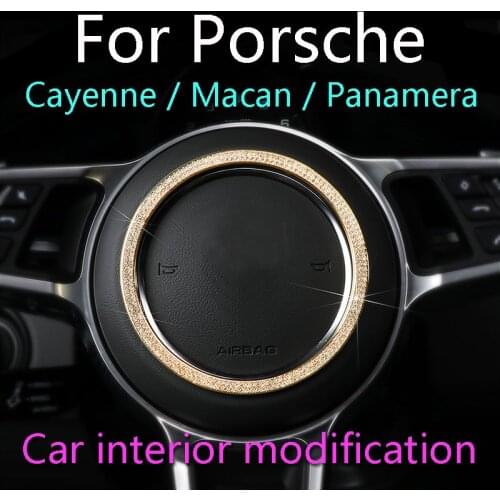For Porsche Cayenne Macan Panamera Car Interior Modification LOGO Decorations Diamond Makeover Article Decoration Transform