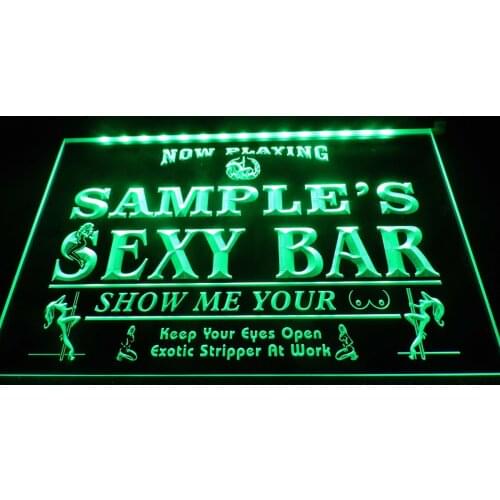DZ041- Name Personalized Custom Sexy Bar Now Playing Stripper Bar Beer Neon Sign hang sign home decor crafts