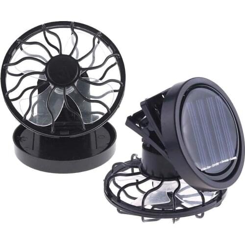 Electric Solar Fan Solar Cooling Fan Clip-on Mini Solar Power Portable Fan For Camping Traveling Fishing Climbing Playing Golf