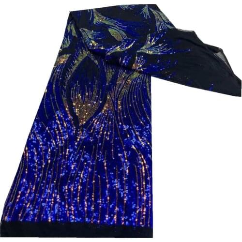 French Sequins African Tulle Mesh Lace Fabric 2021 High Quality Nigerian Net Lace Fabrics For Women Party Wedding Dress j20-53