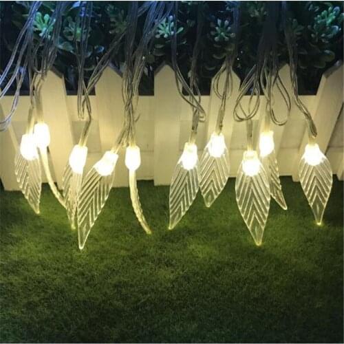 AC220V 10M 50LED Lamp leaf garland Copper Wires fairy string lights for Home Hotel wedding Event Party Garden Balcony decoration