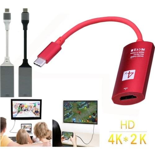 4K USB 3.1 USB-C HD Cable Male To Female Type C Phone Audio Video Converter Adapter for Macbook Pro PC Computer To TV Display