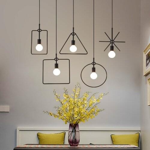 Creative retro industrial wind iron single coffee cafe bar aisle clothing shop restaurant simple chandelier lighting