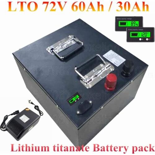 LTO 72v 30AH 60Ah lithium titanate Battery Pack 72v 50ah LTO cells 50A BMS super Fast charge long life cycle + 10A charger