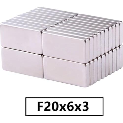 10 20 50 pcs/lot Magnet 20x6x3 N35 NdFeB Magnet 20*6*3 Magnets 20 X 6 X 3