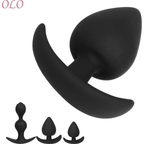 OLO Prostate Massager Erotic Anal Plug Silicone Sex Toys for Women Butt Beads for Beginner
