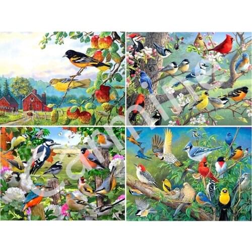 DIY 5D Diamond Painting Animals Birds Set Cross Stitch Canvas Art Embroidery Full Round&Square Drill Home Decoration New Gift