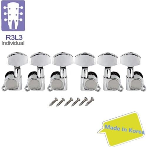 NEW 3L3R Guitar Tuning Pegs Keys Chrome Machine Heads Tuners Large Button for Acoustic Electric Guitar Parts