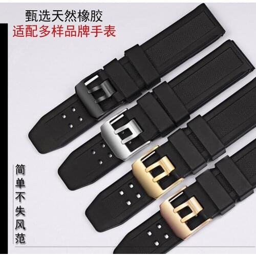 Durable 20mm 23mm Black Silicone Rubber Watchband For Luminox Citizen Seiko Watch Strap Waterproof Diving Pin Clasp Bracelet