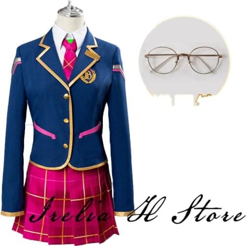 Song Hana DVA JK School Uniform Cosplay Costume d.va uniform cosplay costume shirt skirt can custom made/size
