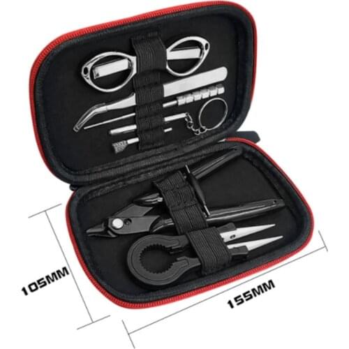 Mini Vape DIY Tool Bag Tweezers Pliers Wire Heaters Kit Coil Jig Winding For Packing Electronic Cigarette Accessories