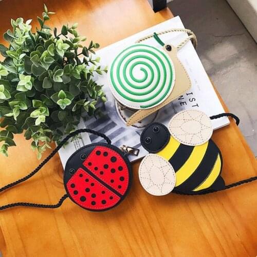 Baby Girls Tassel Purse handbag Children Kids Cross-body shoulder bag Gifts Cartoon Animals Bag Snail Ladybug Bee