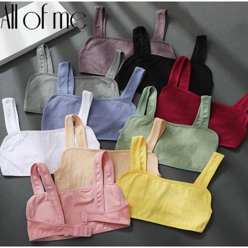 Women Tops Seamless Tank Top Widen Shoulder Strap Sexy Crop Tanks Girls Female Lingerie Bralette Wireless Camisoles Tube Tops